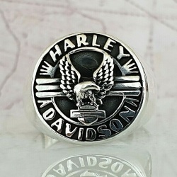 Стальной перстень "Harley Davidson"